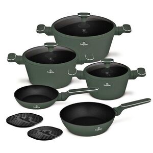 Berlingerhaus Sada nádobí s titanovým povrchem 10 ks Matte green Collection obraz