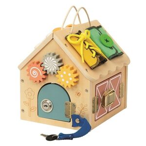 2Kids Toys Activity board Domeček přírodní malý obraz