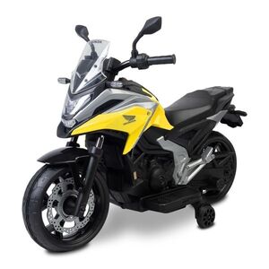 Toyz Elektrická motorka Honda NC750X pro děti – LED, USB, 3-8 let, žlutá, černá obraz