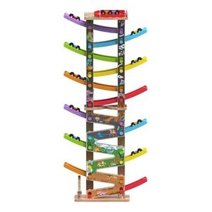 2Kids Toys Velká dřevěná závodní dráha 12 ramp – 36 dílů obraz