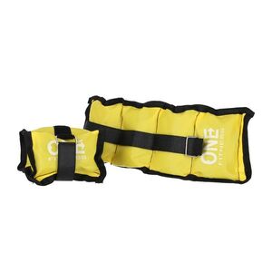 One Fitness Zátěže na zápěstí a kotníky WW01 2 x 0, 7 kg žluté obraz
