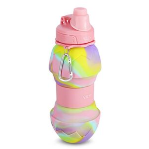 Nils Skládací silikonová láhev NC4102 700ml růžová obraz