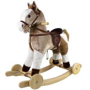 Adam Toys Houpací Koník-Mustang s melodií - béžový obraz