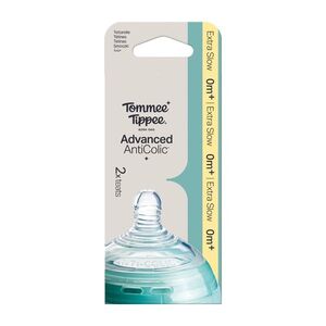 Tommee Tippee Advanced Anti-Colic Savička na lahev extra pomalý průtok 0m+ 2 ks obraz