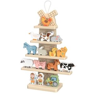 2Kids Toys Závěsný mlýn se zvířátky Farma – certifikované dřevo, 36, 5×25 cm, 18m+ obraz