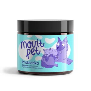 MOVit PET Probiotika pro psy a kočky s příchutí masa 100 tablet obraz