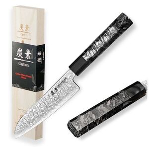 Dellinger Nůž KO-Santoku 140 mm Carbon Fiber Octagon® obraz