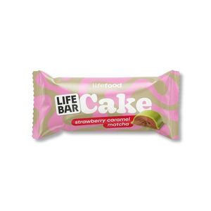 LifeFood Lifebar Cake jahoda karamel matcha BIO tyčinka 35 g obraz