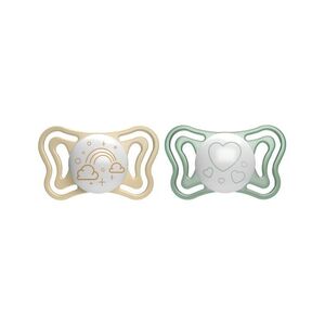 Chicco Dudlík Physio Light silikonový noční 2–6 m 2 ks obraz