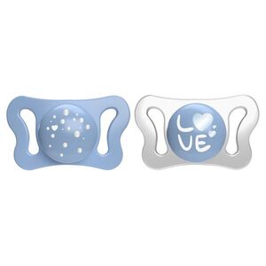 Chicco Dudlík Physioforma® Micro silikonový klučičí 0–2 m 2 ks obraz