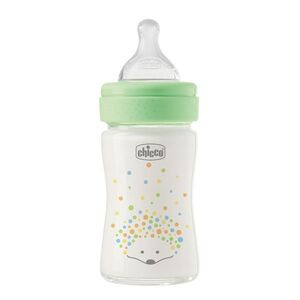 Chicco Kojenecká skleněná láhev Perfect Easy pomalý silikonový průtok 0m+ 150 ml neutrální obraz