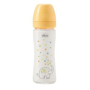 Chicco Kojenecká skleněná láhev Perfect Easy pomalý silikonový průtok 0m+ 240 ml neutrální obraz