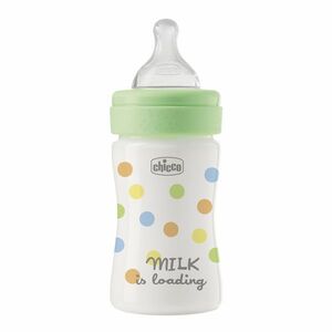 Chicco Láhev kojenecká Perfect Easy, pomalý silikonový průtok 0m+ 150 ml neutrální obraz