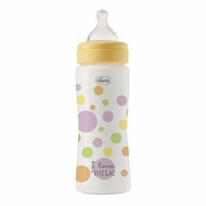 Chicco Láhev kojenecká Perfect Easy, rychlý silikonový průtok 4m+ 330 ml dívčí obraz