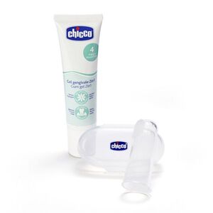 Chicco Zubní uklidňující gel + kartáček na prst s pouzdrem 4m+ obraz