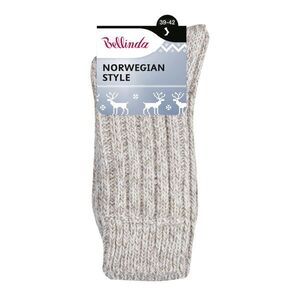 Bellinda NORWEGIAN teplé ponožky vel. 39/42 1 pár béžové obraz