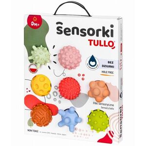 Tullo Senzorické míčky pastelové 8 ks bez dírek – 59–77 mm, 0m+ obraz