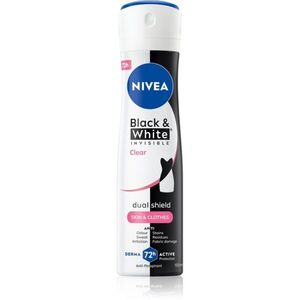 NIVEA Invisible Black & White Clear antiperspirant ve spreji pro ženy 150 ml obraz