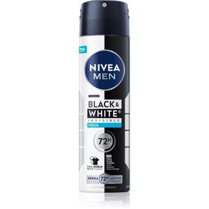 NIVEA MEN Invisible Black & White sprej antiperspirant pro muže Fresh 150 ml obraz