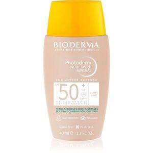 Bioderma Photoderm Nude Touch ochranný tónovaný fluid pro smíšenou až mastnou pleť SPF 50+ odstín Light Colour 40 ml obraz