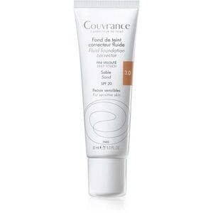 Avène Couvrance Fluid Foundation Corrector tekutý krycí make-up SPF 20 odstín 3.0 Sand 30 ml obraz