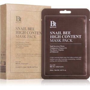 Benton Snail Bee plátýnková maska pro kompletní péči s hlemýždím extraktem 10 × 20 g obraz