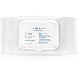 Missha Super Aqua 10 Hyaluronic Acid čisticí a odličovací ubrousky 30 ks obraz