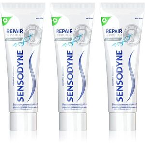 Sensodyne Repair & Protect Whitening bělicí zubní pasta pro citlivé zuby 3x75 ml obraz