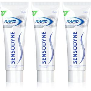 Sensodyne Rapid Whitening bělicí zubní pasta pro citlivé zuby 3x75 ml obraz
