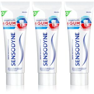 Sensodyne Sensitivity & Gum zubní pasta pro citlivé zuby Mint 3x75 ml obraz