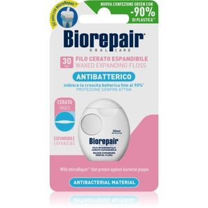 Biorepair Dental Floss Waxed Expanding voskovaná dentální nit pro citlivé dásně Pink 30 m obraz