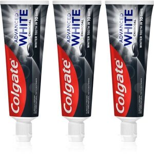 Colgate Advanced White Charcoal bělicí zubní pasta s aktivním uhlím 3x75 ml obraz