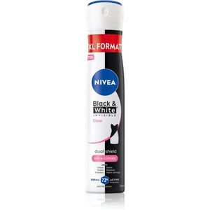 NIVEA Black & White Invisible Clear antiperspirant ve spreji pro ženy 200 ml obraz