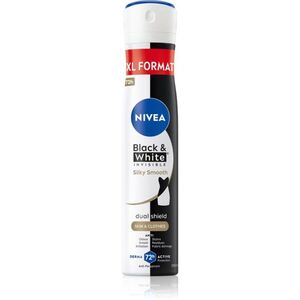 NIVEA Black & White Invisible Silky Smooth antiperspirant ve spreji pro ženy 200 ml obraz