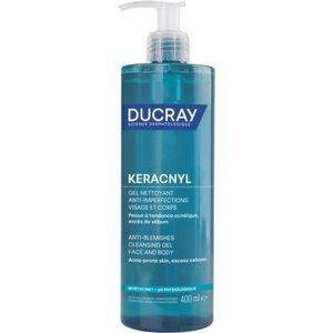 Ducray Keracnyl Foaming gel čisticí pěnivý gel pro mastnou pleť se sklonem k akné 400 ml obraz