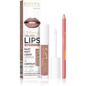 Eveline Cosmetics OH! my LIPS Velvet sada na rty 11 Cookie Milkshake 1 ks obraz