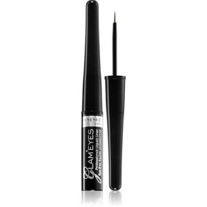 Rimmel Glam' Eyes tekuté oční linky odstín 001 Black 3.5 ml obraz