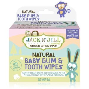 Jack N’ Jill Natural vlhčené ubrousky pro ochranu zubů a dásní 25 ks obraz