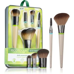 EcoTools Interchangeables™ Daily Essentials sada štětců s pouzdrem 5 ks obraz