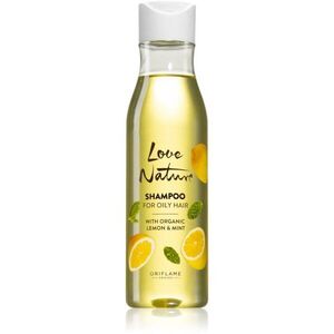 Oriflame Love Nature Organic Lemon & Mint hloubkově čisticí šampon pro mastné vlasy 250 ml obraz