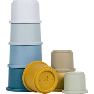 Little Dutch Stacking Cups stohovací kelímky Blue 8 ks obraz