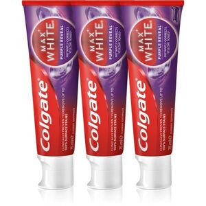 Colgate Max White Purple Reveal osvěžující zubní pasta 3x75 ml obraz