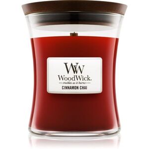 Woodwick Cinnamon Chai vonná svíčka s dřevěným knotem 275 g obraz