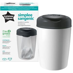 Tommee Tippee Simplee White koš na pleny + náhradní kazeta 1 ks obraz
