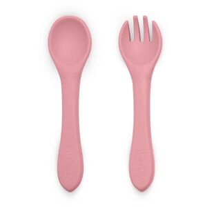 Petite&Mars Take&Match Silicone Cutlery příbor Dusty Rose 6 m+ 2 ks obraz