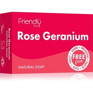 Friendly Soap Natural Soap Rose Geranium přírodní mýdlo 95 g obraz