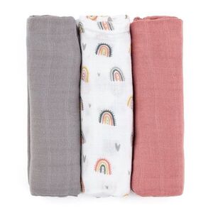 Petite&Mars Moussy látkové pleny Rose Rainbows 68 x 68 cm 3 ks obraz