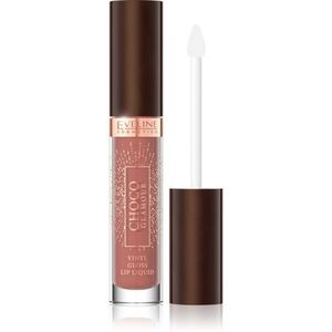 Eveline Cosmetics Choco Glamour hydratační lesklá rtěnka odstín 01 Ruby Chocolate 4, 5 ml obraz