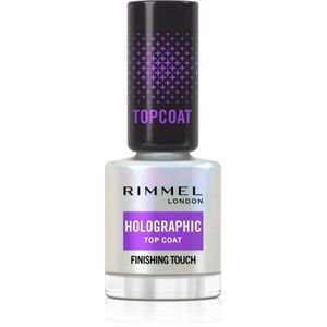 Rimmel Holographic vrchní lak na nehty se třpytkami 12 ml obraz