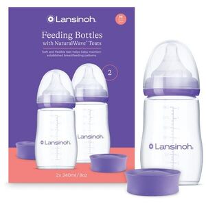 Lansinoh NaturalWave kojenecká láhev Medium 2x240 ml obraz